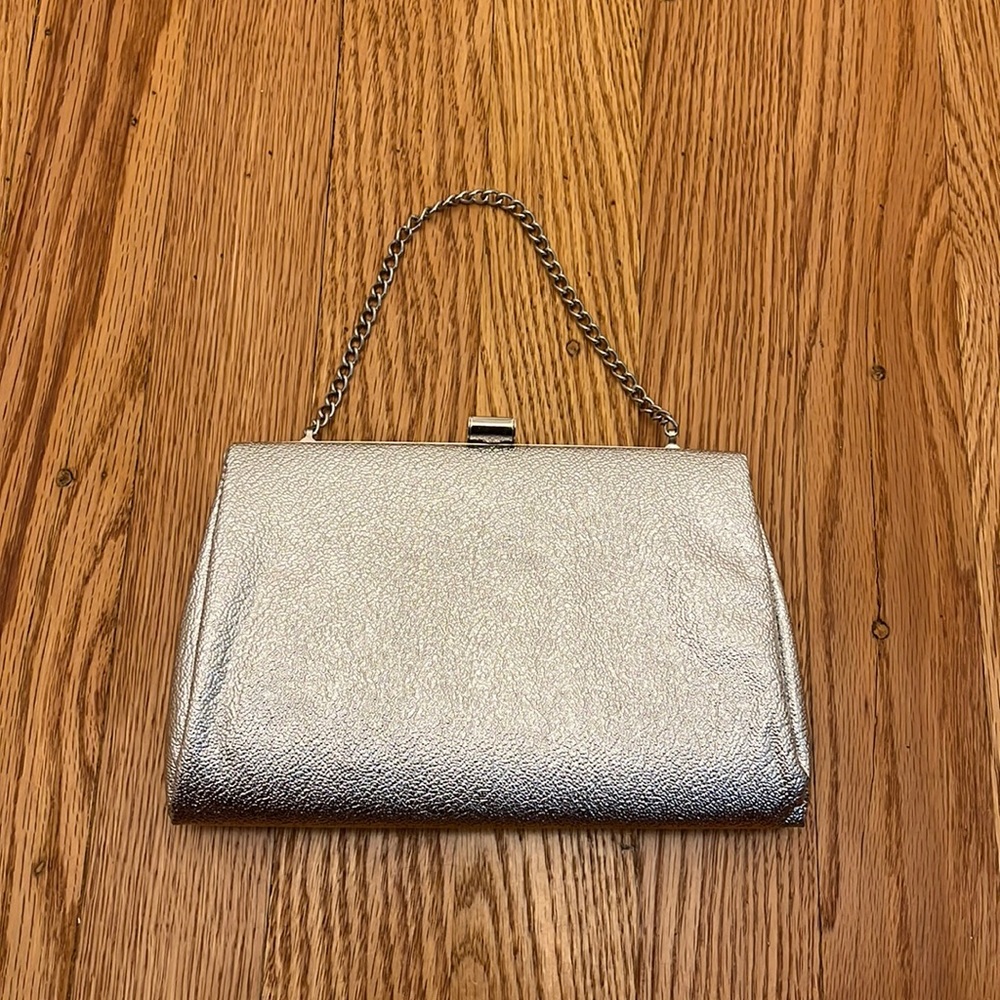 Metallic Silver Clutch